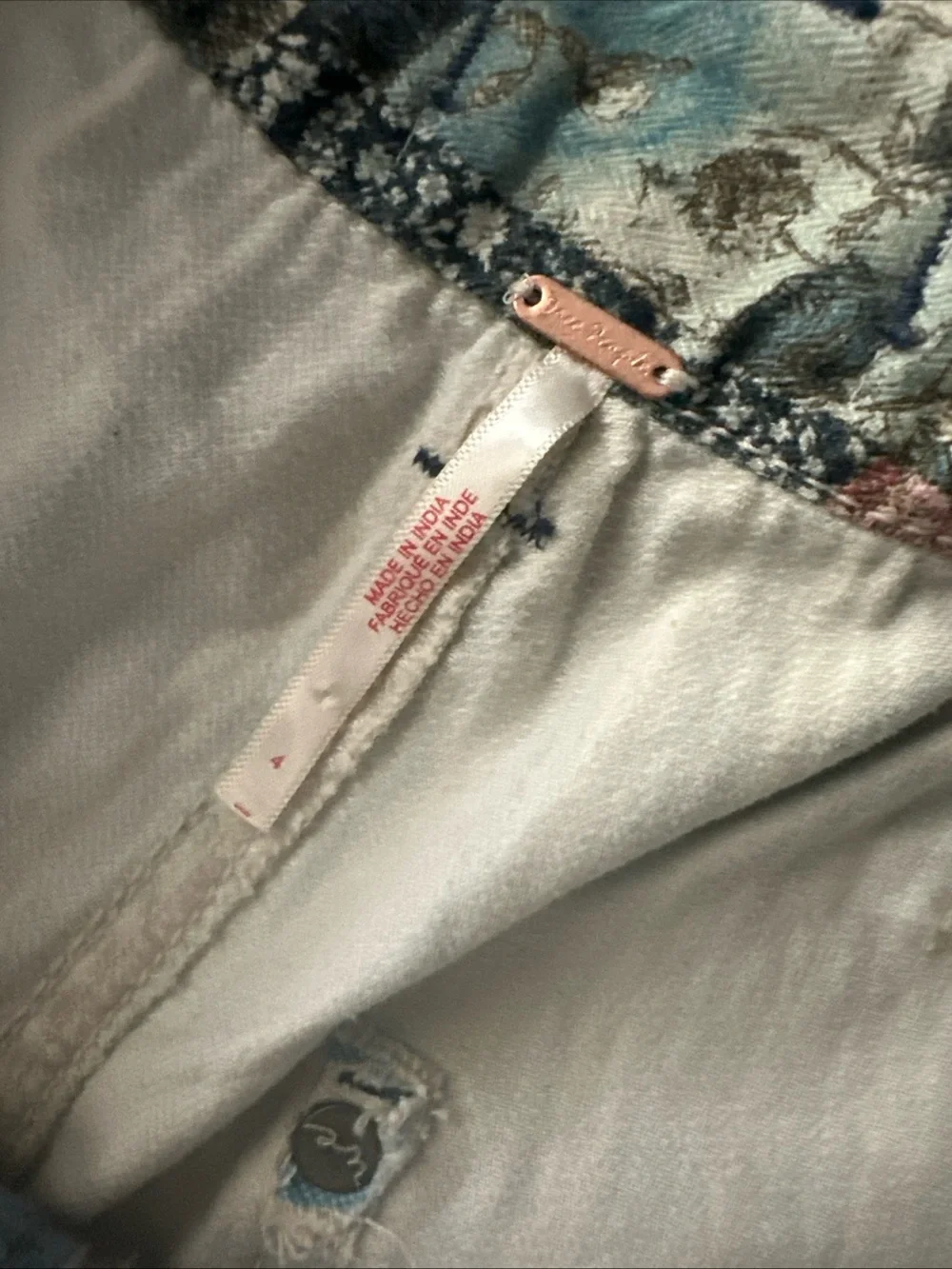 FREE PEOPLE Runyon Patched Craft Pants Women's Size - 4 - West Ridge